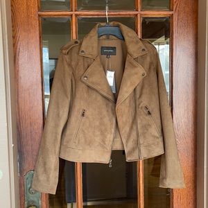 Banana Republic suede moto bomber jacket Medium